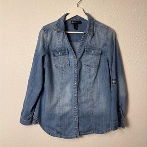 Lane Bryant women’s denim long sleeve shirt size 14